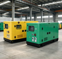 Générateur diesel silencieux en conteneur à capot ouvert de secours, 50 80 125 200 400 800 1250 1500 2000 Kva kw, avec moteur Baudouin – Fabricant