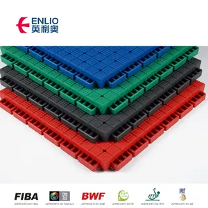 Enlio SES FIBA Approved Outdoor Sport Court Tiles For Half Court Basketball Court 50 By 40 Flooring Stadium Cover