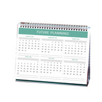 Calendrier de bureau personnalisé 2026 avec reliure spirale annuelle, promotionnel, pour imprimantes