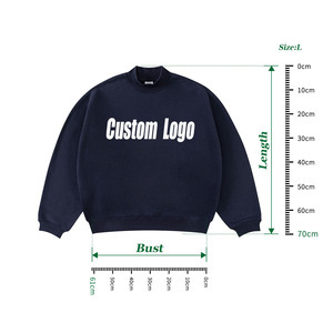 Felpa Reversibile da <span class=keywords><strong>Donna</strong></span> Personalizzata con Collo Alto Oversize Stampata <span class=keywords><strong>Vintage</strong></span> con Spalle Scese e Maniche Lunghe in Cotone - Product Image 6