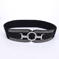 Ceinture ajustable en alliage avec rivets, style rétro américain, pour costumes, vestes et robes tendance pour femmes