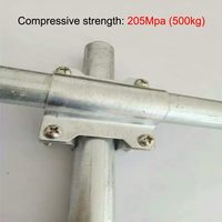 Colliers de serrage en acier inoxydable pour tuyaux de serre avec boulons et écrous, personnalisables pour les fermes et les clôtures à rails de guidage