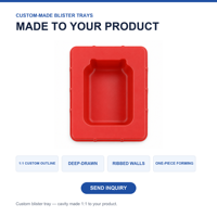 Boîte en plastique thermoformée pour l'organisation et la présentation de quincaillerie et fixations, emballage personnalisé, vente en gros