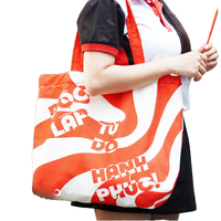 Sac de shopping en toile classique personnalisable TUYET DUNG, doublure en toile, design imprimé durable pour la décoration des fêtes, cadeau pour femmes
