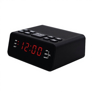 <span class=keywords><strong>Radio</strong></span>-réveil numérique LED AM/FM avec haut-parleur intégré, alimentation par piles ou secteur, pour chevet, avec fonction snooze, vente en gros - Product Image 1