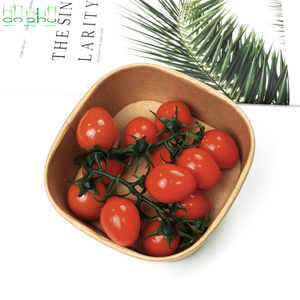 Bol à salade jetable en papier biodégradable de haute qualité avec couvercle - Product Image 2