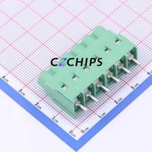 DB910-6.35-6P-GN-S Screw Terminal Block P=6.35mm Connector ( Construction: 1x6P )( Pitch: 6.35mm )( Color: Green ) - Product Image 2