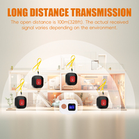 Bouton d'urgence intelligent WiFi pour aidants d'êtres âgés, téléavertisseur sans fil pour patients à domicile, alarme personnelle SOS avec affichage numérique et design tendance