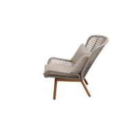 er moderne avec cadre en aluminium blanc pour restaurant et patio chaises sans accoudoirs pour l'extérieur en corde tissée rouge