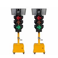 Feu de signalisation solaire mobile à longue autonomie 200 mm, 3 couleurs, à LED, pour intersection