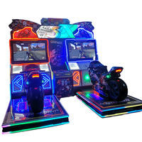 Machine de jeu de course de vélo dynamique 2 places Arcade 5DX Super Motor Simulator avec écran LCD HD de 42 pouces à pièces