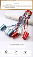 Collier de perles personnalisé avec logo imprimé pour le Mardi Gras, gobelet en plastique pour fête, pendentifs pour la Saint-Patrick et le carnaval