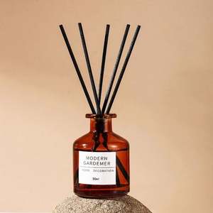 Custom Luxury 100Ml 150Ml 200Ml Essential Oil Aromatherapy Diffuser <b>Bottle</b> Empty <b>Amber</b> Glass Reed Perfume Screen Rubber Stopper - Product Image 4