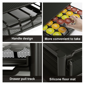 Organisateur de tiroir moderne pour dosettes de café, capacité 36 pièces, en métal, type sur pied, pour outils de nettoyage de vaisselle - Product Image 3