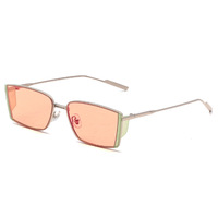 Lunettes de soleil de marque OEM UV400 pour hommes et femmes, nouveau style rectangulaire en métal, options de couleurs variées disponibles