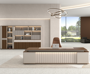 Escritorio Ejecutivo de Diseño Moderno y Lujoso para CEO, Muebles de Oficina de Madera, Escritorio de Oficina Moderno y Lujoso, Mesa de Oficina - Product Image 1