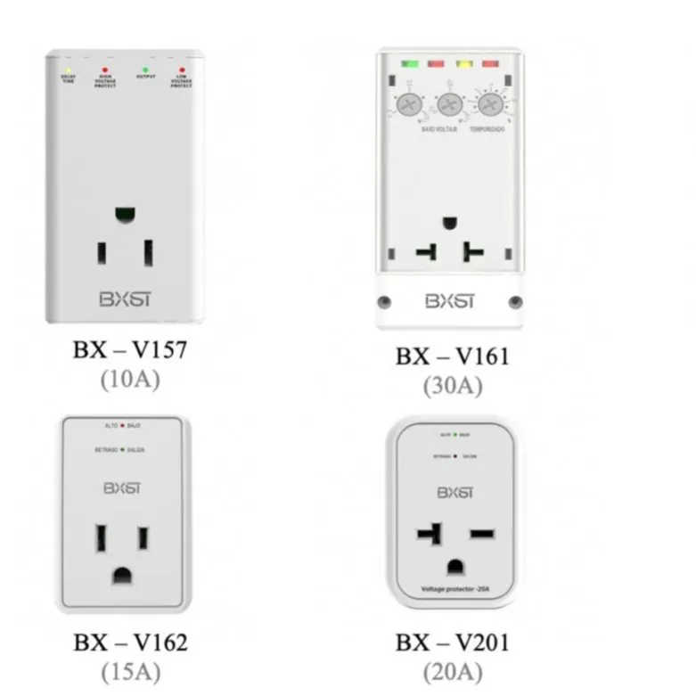 BXST-V048-SA Bxst Blauw Koelkast Voltage Protector 5AMP Koelkast Guard, Tv Voltage Protector Socket