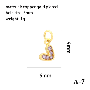 <strong>Wholesale</strong> Heart-Shaped DIY <strong>Jewelry</strong> Kit - Gold-Tone Zircon Charms, Earring/Bracelet/Necklace Findings Bulk <strong>Supplies</strong> for Crafting - Product Image 6