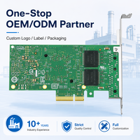 Tarjeta de Red para Servidor Gigabit Ethernet de Cuatro Puertos con Chip I350, Adaptador LAN PCIe X4 RJ45 para Firewall, Router, Servidor, PC