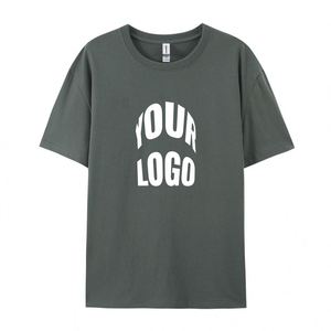 เสื้อยืดโอเวอร์ไซส์ผ้าคอตตอน 100% หนัก 240 กรัม พิมพ์ลายตามสั่ง พร้อมปักโลโก้ แขนเสื้อแบบกลีน สำหรับผู้ชาย - Product Image 5