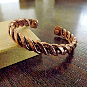 Vintage <b>Copper</b> Alloy Cuff <b>Bracelet</b> Antique Plated Twisted Design Unisex Jewelry handmade <b>copper</b> jewelry cuff - Product Image 1