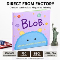 Services d'impression de livres illustrés pour enfants à couverture rigide avec dorure des bords, papier couché/offset, pelliculage brillant, marque HL