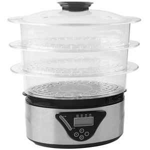 Appareils <span class=keywords><strong>de</strong></span> cuisine haute efficacité, cuiseur vapeur électrique à commande numérique pour <span class=keywords><strong>la</strong></span> maison, 3 étages, 800W, 8L - Product Image 4