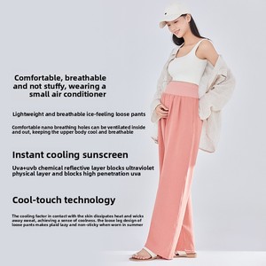 <span class=keywords><strong>Pantalon</strong></span> de maternité amincissant décontracté avec jambe large printemps été mince drapé vêtements d'extérieur Pupu vêtements coupe <span class=keywords><strong>ample</strong></span> polyvalence - Product Image 2