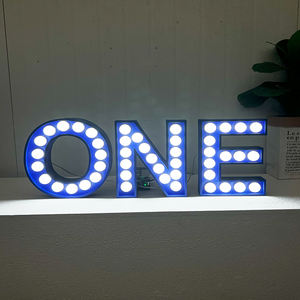 Internet ünlü mağaza yaratıcı ampul parlayan mektup logosu parlayan özelleştirme - Product Image 3