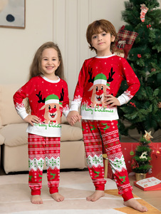 New Fashionable Women Men Lounge Wear Couple Kid Baby <strong>Pet</strong> Sleepwear Elk Monogrammed Family Christmas Pajamas Outfit - Product Image 3