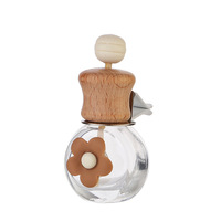 Diffuseur de parfum de voiture portable de luxe 10 ml, longue durée, en verre, rechargeable, mini flacon de parfum liquide pour voiture, clip de ventilation
