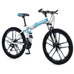 <span class=keywords><strong>Bicicleta</strong></span> Plegable de 26 Pulgadas al por Mayor, Acero al Carbono, MTB de 21 Velocidades, Freno de Disco <span class=keywords><strong>Doble</strong></span>, Bicicletas de <span class=keywords><strong>Montaña</strong></span> Plegables con Suspensión Completa para Adultos - Product Image 3