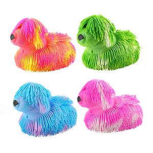 <span class=keywords><strong>Tiktok</strong></span> Venta caliente OEM Squeeze Toys 2 Tone Bushy Hair Puffer Dog Light up Stress Puffer Ball Fidget para niños - Product Image 2