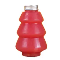 Huisdier Leuke Cartoon Sap Fles 450Ml 500Ml Kerstboom Vorm Plastic Honing Fles Drank Fles Voor Melk Thee
