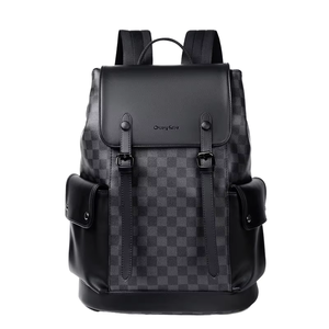 Oem người đàn ông của thể thao giản dị Ba lô kẻ sọc công suất lớn Túi thiết kế đơn giản cho kinh doanh du lịch máy tính sử dụng thời trang thể thao - Product Image 1