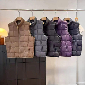 Supremo Herren Stehkragen Pufferweste Einfarbig Reißverschluss Vorne Winddicht Lässige Winter-Oberbekleidung 100% Polyester - Product Image 5