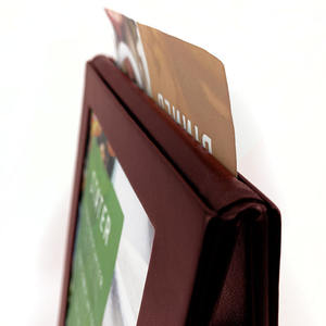 Support de menu LED double face en similicuir rouge de haute qualité, format A5/A6, avec éclairage LED - Product Image 5