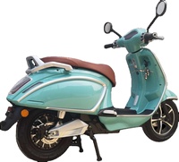 Scooter Électrique Longue Portée Haute Vitesse, Scooter Mobylette 2 Places Durable 60Km/h, Bleu Clair, en Stock