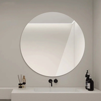 Miroir Autocollant Incassable Mur Rond Bain Salle De Bains Collant Incassable Adhésif Flexible Acrylique Miroir Autocollants Pour Mur
