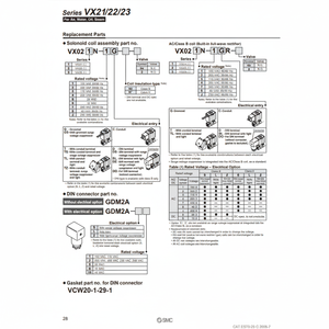 Modèle d'assemblage de bobine de solénoïde pneumatique SMC VX021N-5GS - Product Image 1
