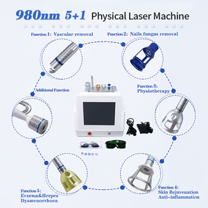 Máquina Profesional de Lipólisis con Láser de Diodo 6 en 1 de 980nm, Láser de Clase 4, Máquina de Terapia Física para la Eliminación de Hongos en las Uñas - Product Image 3