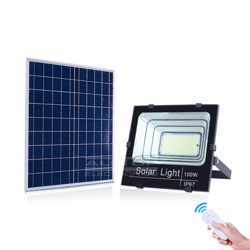 Energy Saving Ip67 Aluminum Remote Control SMD 25w 40w 60w 100w 200w 300w Led Solar Flood Lighting