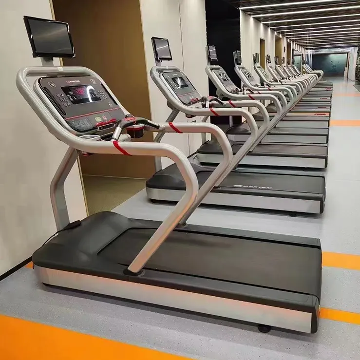 Spor makineleri ticari Fitness koşucu makinesi 7hp AC Motor LCD yürüyüş çalışan eğitmen elektrikli ticari sınıf koşu bandı