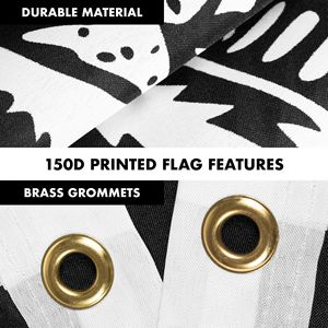 Bandera de Gadsden de 3x5 pies, Negra y Blanca, de Poliéster y Nailon, Anti-enredos, para Exteriores, con Asta Negra de 6 pies - Product Image 5