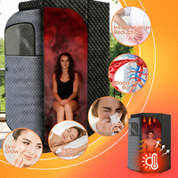 Tente de sauna portable ZT pour 1 personne, chauffage rapide 1500W, spa détox avec télécommande et design pliable, chauffe-sauna traditionnel