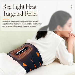 Vibration Red Light Back Electric Warm Waist Belt for Body Pain Relief Removable <b>Massage</b> Wrap Back support <b>massage</b> belt - Product Image 3