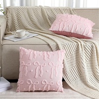 Housse de coussin carrée en peluche de Noël 45x45cm avec fermeture éclair pour la maison, l'hôtel, l'hôpital, anti-plis, pour chevet ou bureau