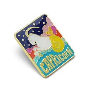 Constelación creativa 12 signo del zodiaco <span class=keywords><strong>Escorpio</strong></span> chapado en oro metal serigrafía esmalte suave broche hecho a medida para cumpleaños - Product Image 5