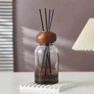 Zen-tea naturale Aroma Reed diffusore 250ml di vetro rotondo con legno profumato arredamento per la casa e regalo aromatico olio essenziale <span class=keywords><strong>Dispenser</strong></span> - Product Image 3