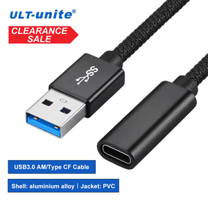 ULT-UNITE <span class=keywords><strong>USB</strong></span> <span class=keywords><strong>3.0</strong></span> <span class=keywords><strong>USB</strong></span> Một Nam để <span class=keywords><strong>USB</strong></span> C nữ loại-một Nam để Loại-C Nữ adapter 3A nhanh bện cáp mở rộng - Product Image 1